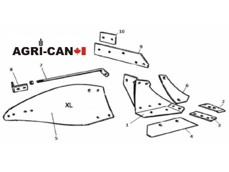 Moldboard RH Kongskilde XL