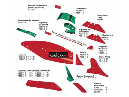 5 Pack - HD Plow Point Kverneland - RH