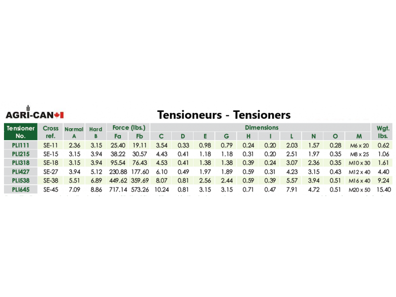 Tensioner (Lovejoy) SE-15