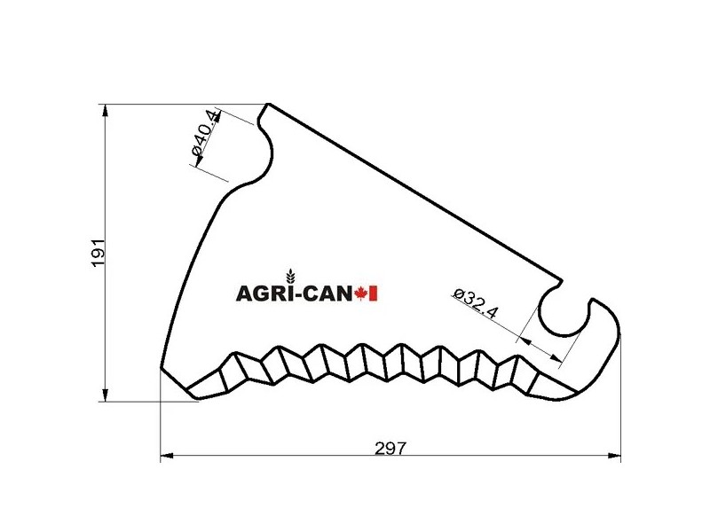 Couteau pour Hesston, Massey, New Idea, Challenger