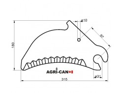 Baler Knife for Case IH LBX and New Holland BB 2