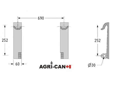 ALÖ/Quicke Type 3 Weld On Bracket Set