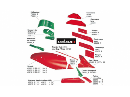 5 Pack - HD Plow Point Kverneland - LH