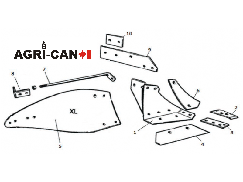 Moldboard LH Kongskilde XL