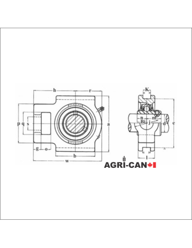Coulisseau tendeur avec vis de serrage