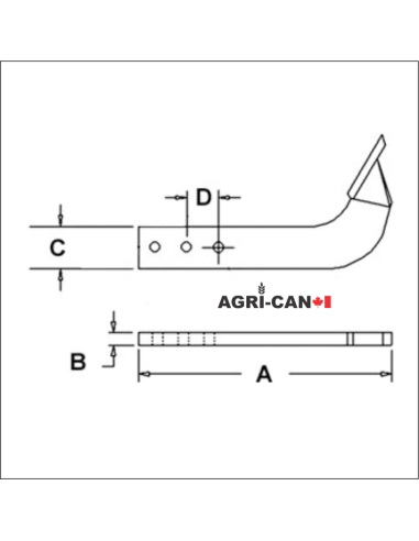 Box Scraper Shank with Point