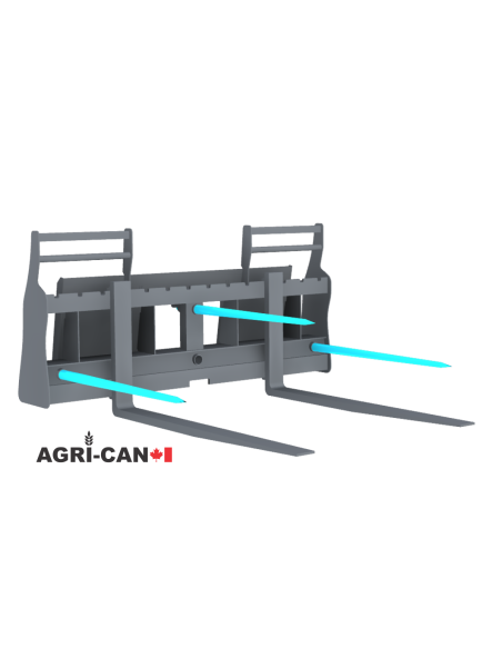 Combined Forks - Bale Spear 2000 lbs Skid Steer