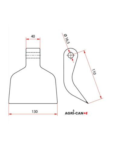 Marteau broyeur pour Maschio, Kuhn et Kverneland