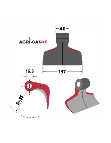 Hammer Flail for Berti and Maschio