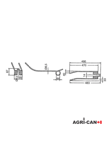 Dent de râteau Kuhn - Série GA et GM