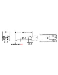 Pick-up tine for Deutz-Fahr Baler 2