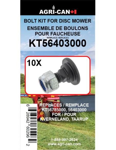 Discbine Bolts and Nuts Kit KT56403000 - Pack of 10