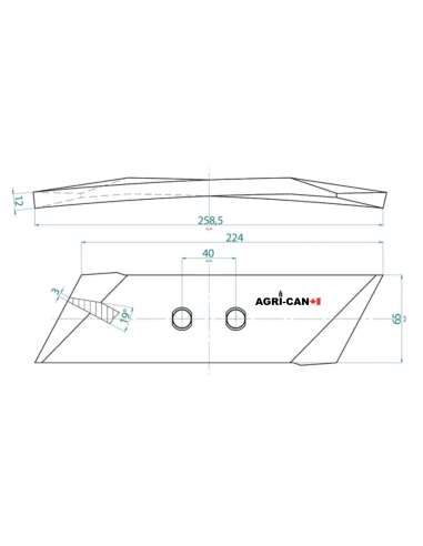 5 Pointes réversible Kverneland (droite)