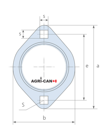 PFL204 - Pressed Steel 2-Bolt Flangette