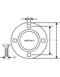 PF210 - Flangettes 4 trous pour roulement à palier 2