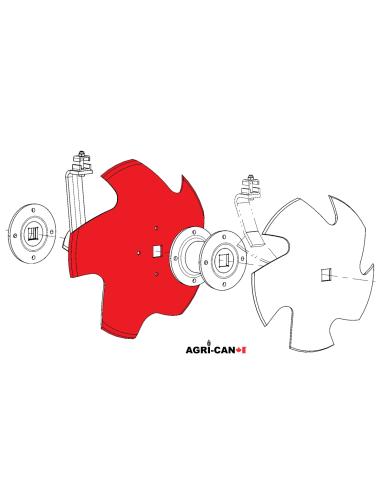 Disque fléau pour déchaumeur - Droit - 32''