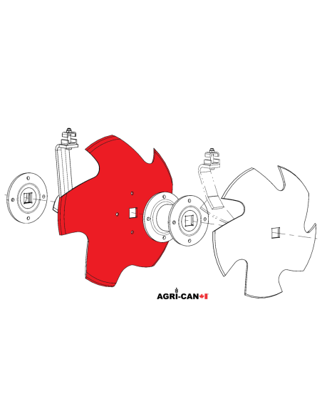 Disque fléau pour déchaumeur - Droit - 32''