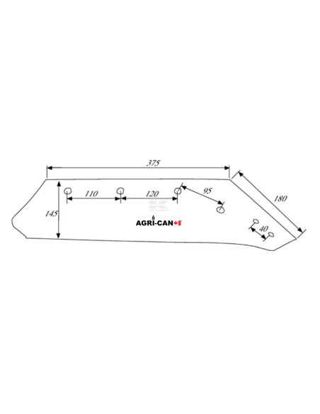 Kevernland Plow Share 16'' - LH