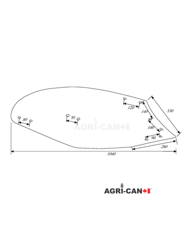 Moldboard LH Kverneland 14'' to 20'' - No.9