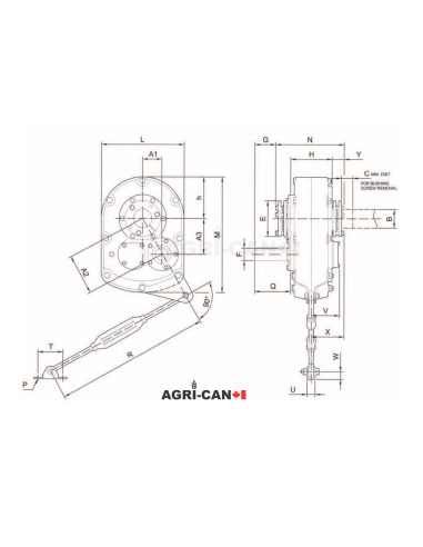 SMR Shaft Mount Gear Speed Reducer 15:1 - Size 2