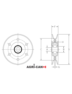 Aetna V-Belt Idler - B Section 2