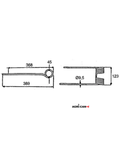 Tine for Krone Tedder - Series KW and KWT (CCW) 2