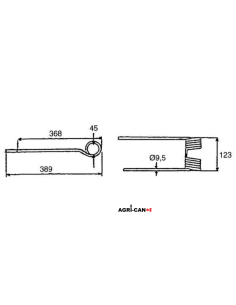 Tine for Krone Tedder - Series KW and KWT (CW) 2