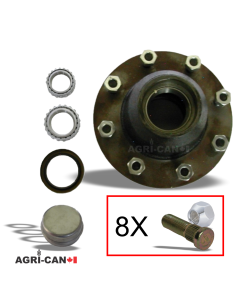 Complete Hub 8 holes - 8000lbs  Agriculture