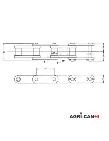 81XH Connecting Link - Premium Conveyor Chain