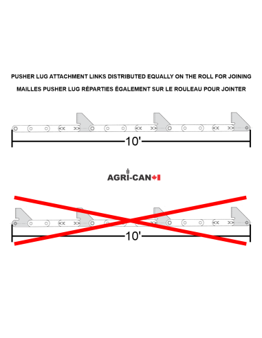 81X Rooftop Pusher Lug Premium Conveyor Chain -...