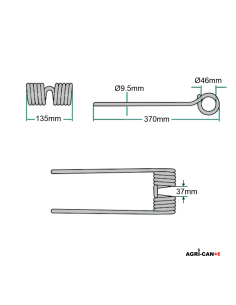 Dent pour faneur Claas Volto et Bautz 2