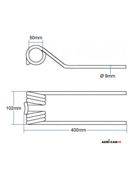 Dent pour faneur Deutz-Fahr, Kubota, Kverneland/Taarup et Vicon / PZ