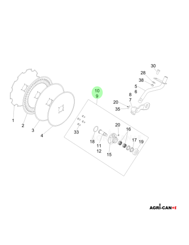 Complete Hub for Överum and Kongskilde Plough