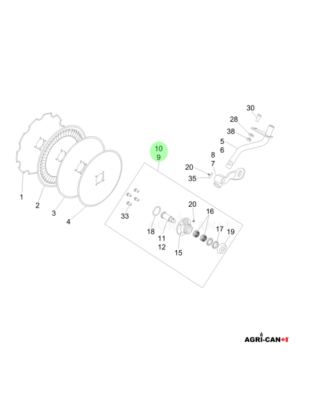 Complete Hub for Överum and Kongskilde Plough