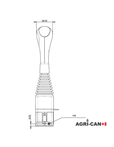 Universal joystick for tractor - Stoll 1433390