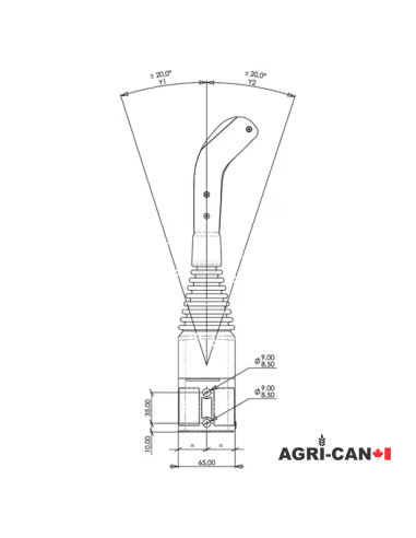 Universal joystick for tractor – 4 Positions +...