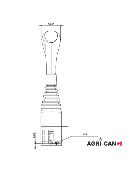Poignée universelle pour manette (Joystick) - M14x1.5