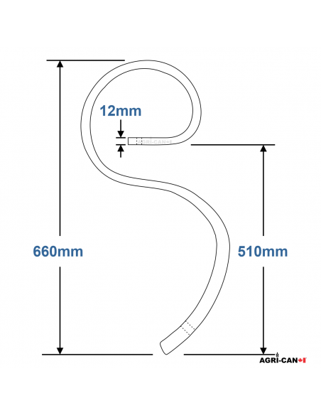 S Tine for Cultivator 45x12x660