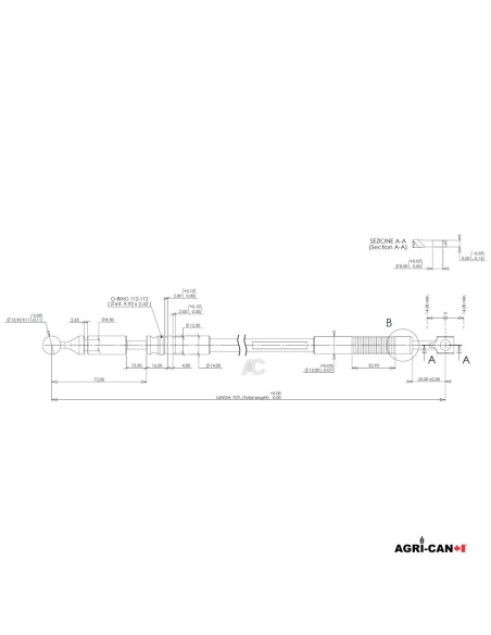 Câble de joystick pour ALÖ Quicke - 2600 mm (102")