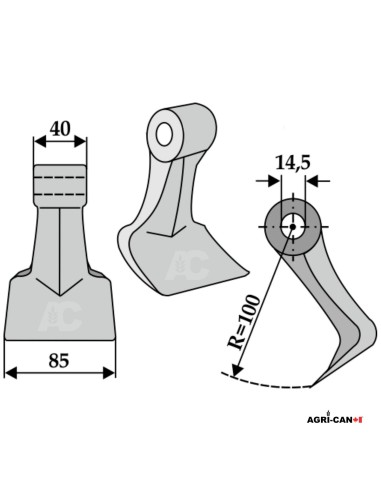 Hammer Flail for Bomford, Orsi, Del Morino,...