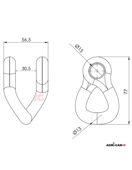 Manille torse pour fléaux – Kuhn, Nobili