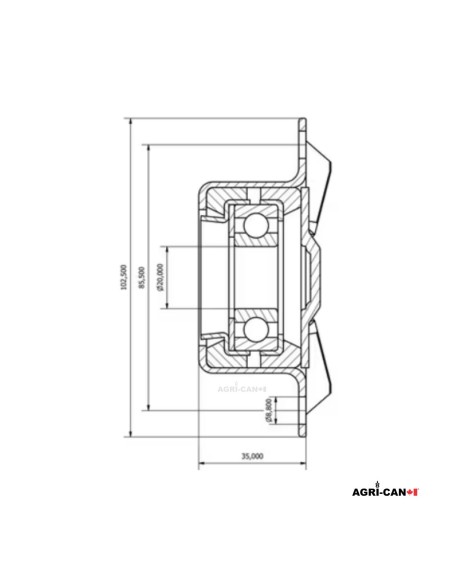 Cultivator Bearing Assembly for Kongskilde