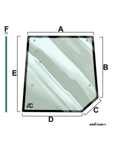 Rear Window Glass – Massey Ferguson, Challenger, Landini, Valtra/Valmet - 3715438M1