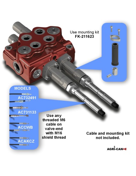 Valve hydraulique OEM Walvoil à 2 sections avec position flottante – 45 L/min – SD52003