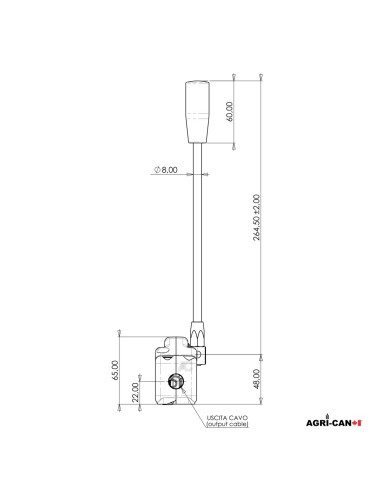 Levier simple de commande hydraulique