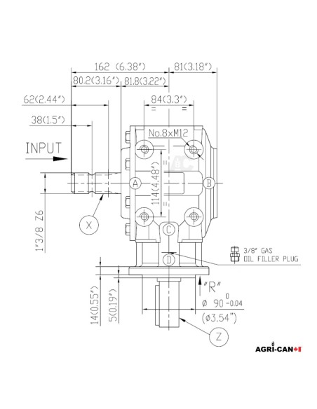 Comer T-311J 1:3 Gearbox – Maschio M07400201R